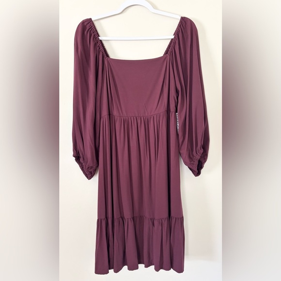NWT Nine West Burgundy Square Neck Mini Dress - Picture 11 of 11